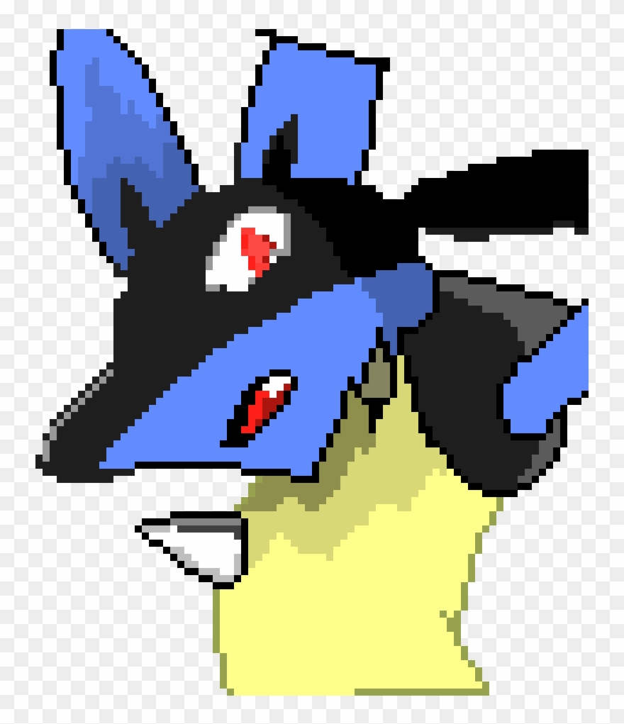 Lucario Pixel Art Version Clipart