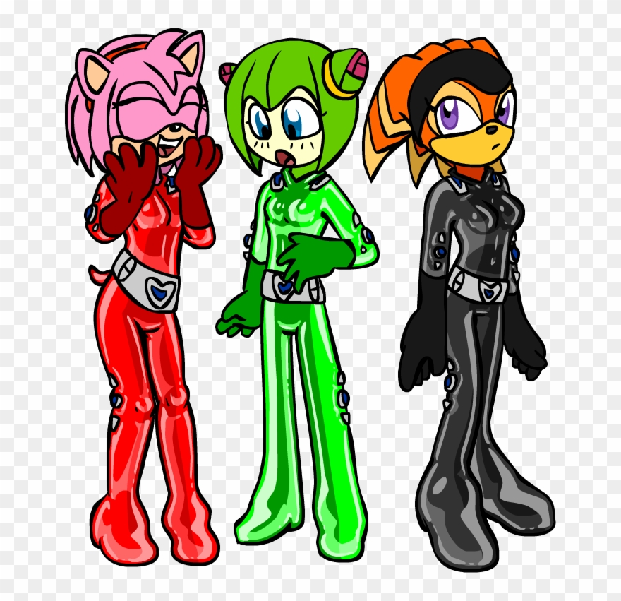 Team Gfs In Totally Spies Suits Clipart