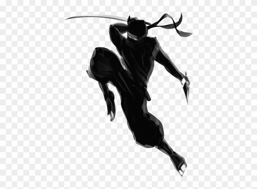 Ninja Png Www Imgkid Com The Image Kid Has It Black Clipart