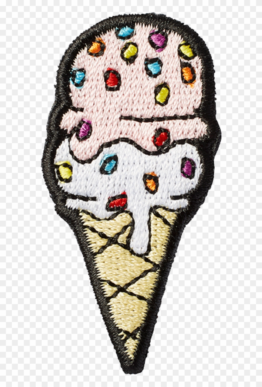 Ice Cream Scoop Sticker Patch Clipart