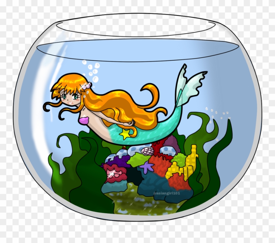 Mermaids Fishbowl Scmermaids Ftestickers Clipart