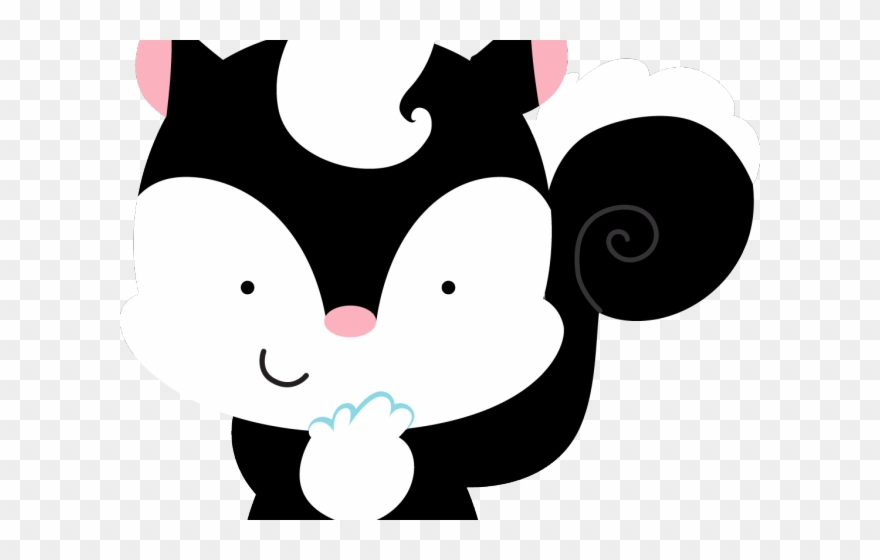 Skunk Clipart Woodland - Png Download