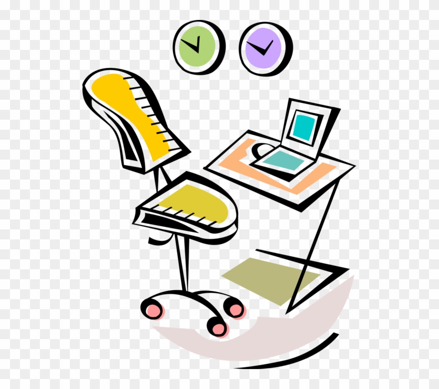 Chair At Desk Image Clipart