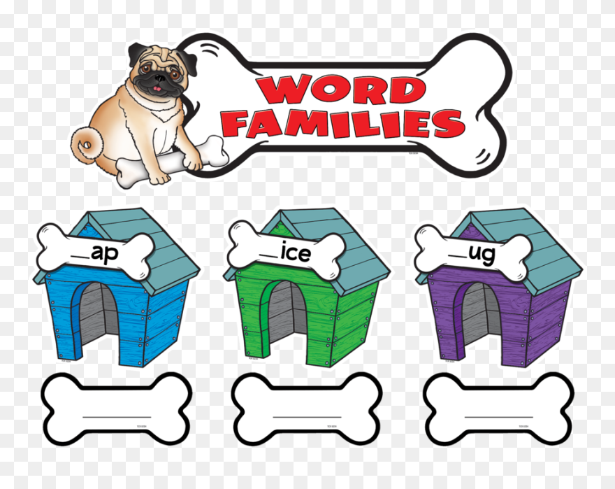 Tcr5224 Word Families Bulletin Board Display Set Image Clipart