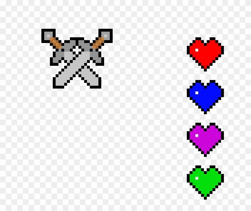 Chara Hearts And Some Crossed Sword Clipart
