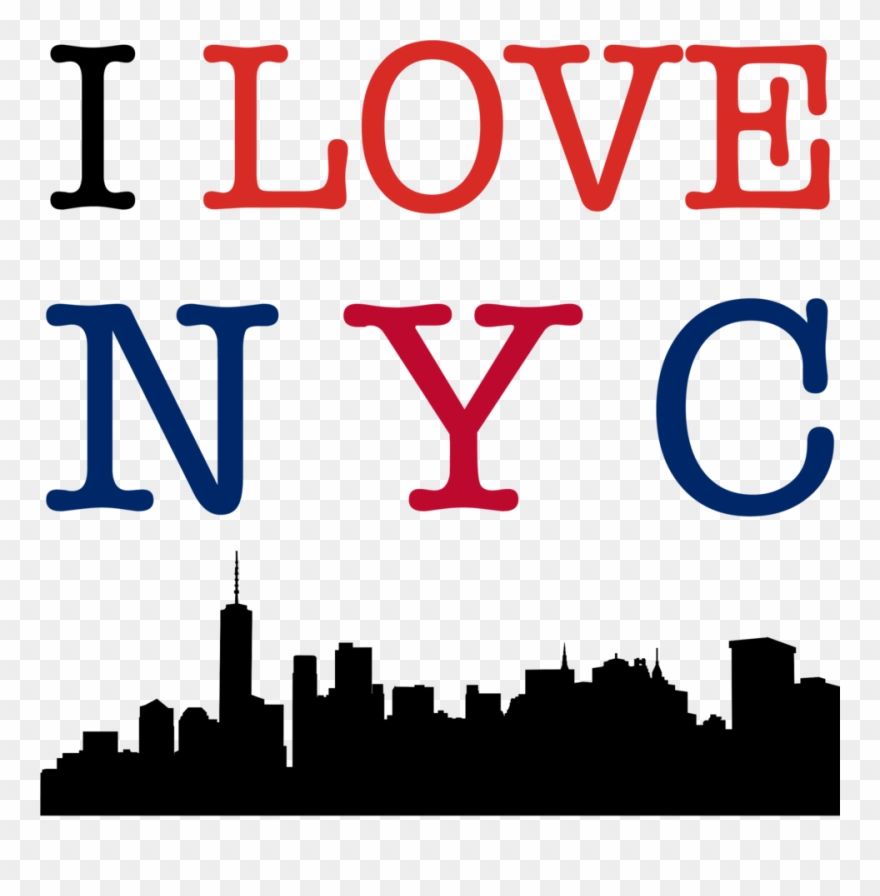 I Love N Y C Women's Printed Sweatshirt Clipart