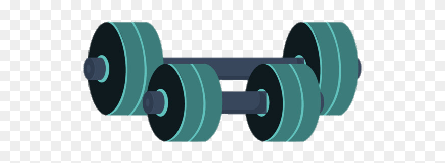 Green Clipart Dumbbell - Png Download