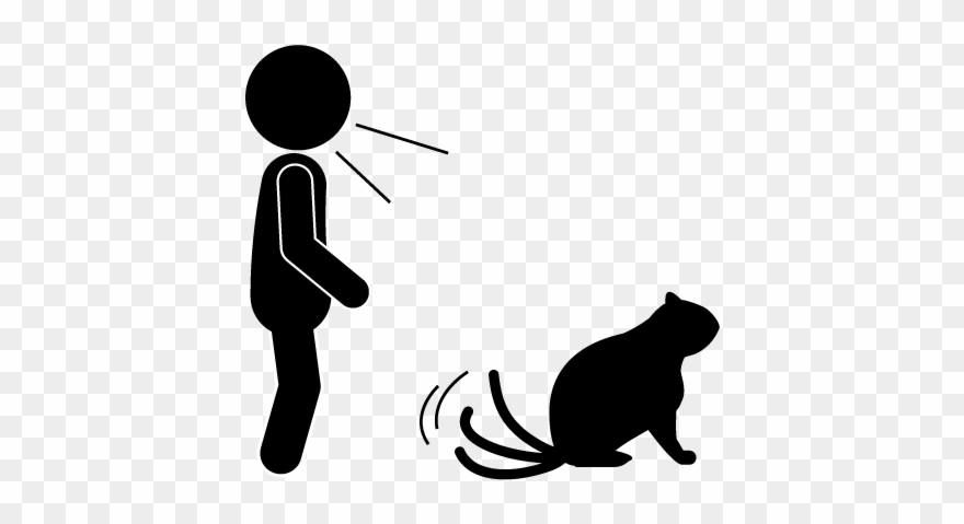 Greeting To A Domestic Cat By Greed Clipart