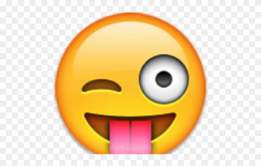 Emoji Face Clipart Wink - Png Download