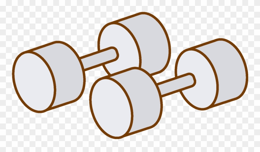 Cartoon Line Geometric Weightlifting Elements Clipart
