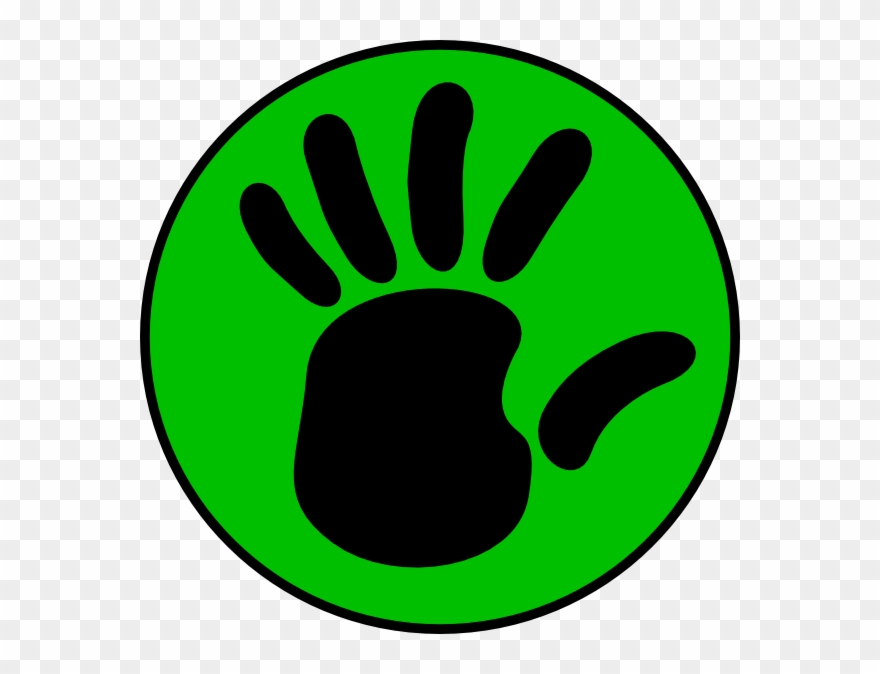 This Free Clip Arts Design Of Green Hand - Png Download