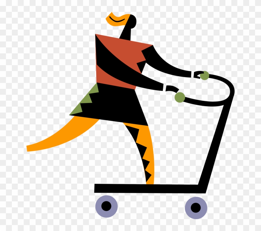 Scooter Vector Orange Clipart