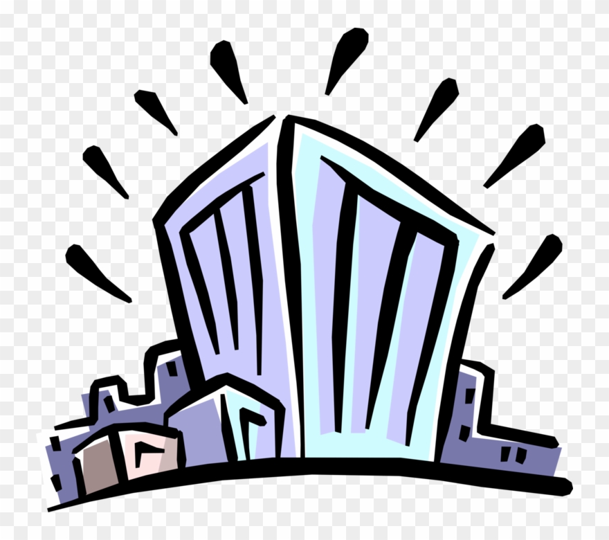 Vector Illustration Of Office Buildings Symbol Clipart