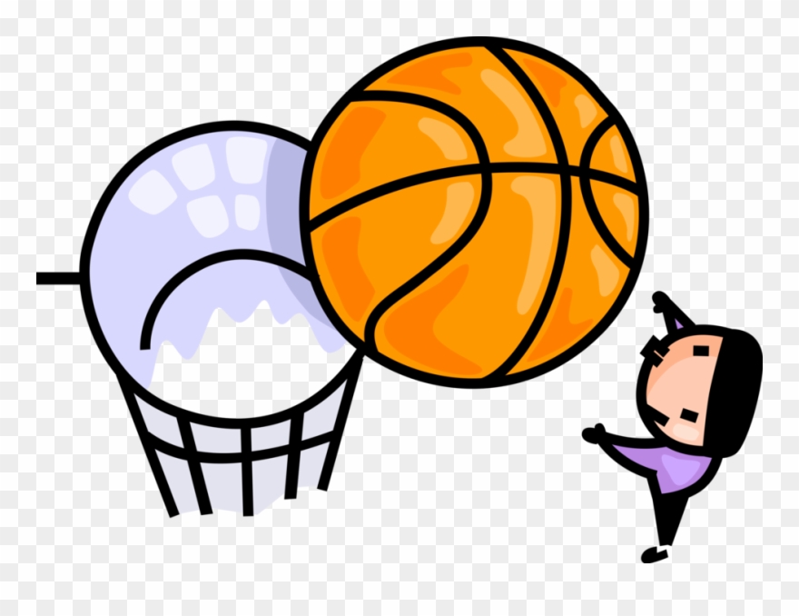 Vector Illustration Of Sport Of Basketball Game Player Clipart