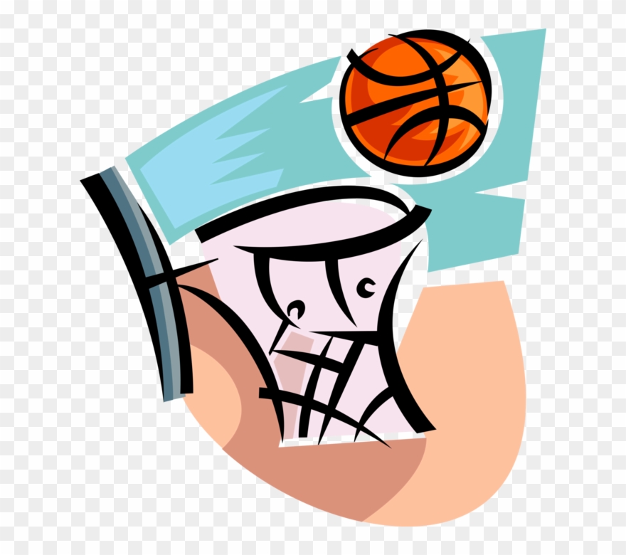 Vector Illustration Of Sport Of Basketball Hoop Net Clipart