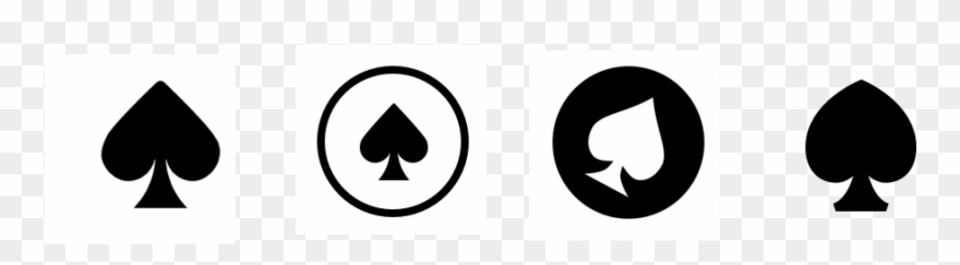 Some Early Iterations Of The Spade Clipart