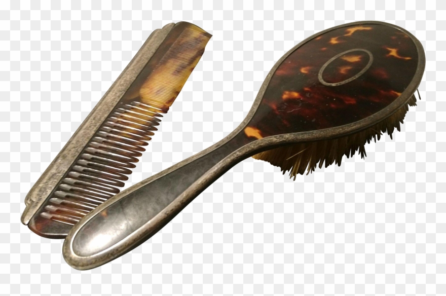 Beautiful Art Deco Sterling Silver And Tortoiseshell Clipart