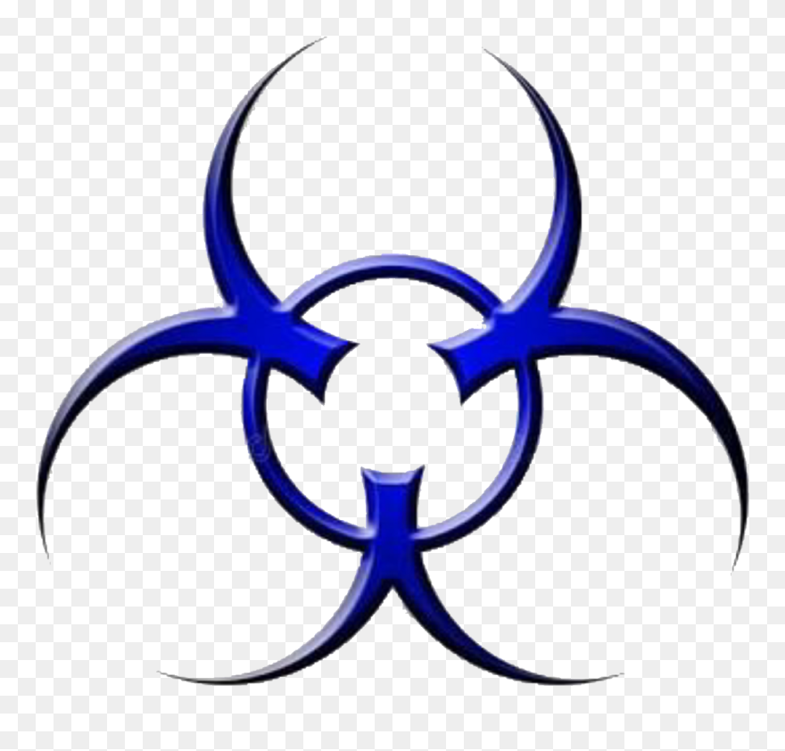 Biohazard Biohazardsticker Blue Symbol Freetoedit Clipart