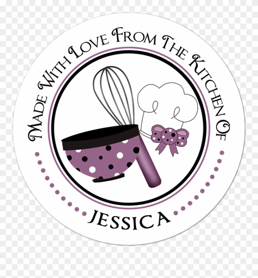 Mixing Bowl Chef Hat Personalized Sticker Clipart