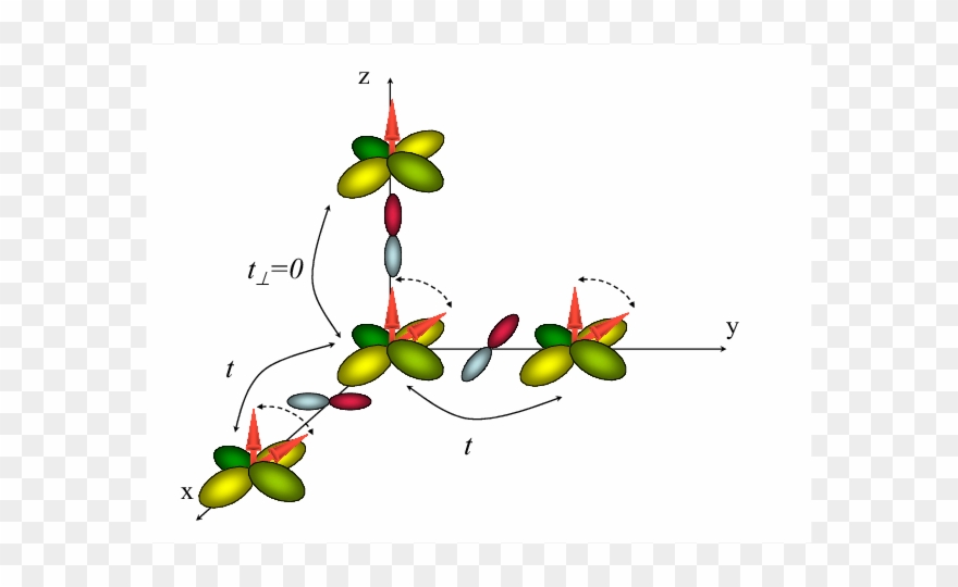 The Anisotropic Hopping Amplitudes Leading To The Kugel-khomskii Clipart