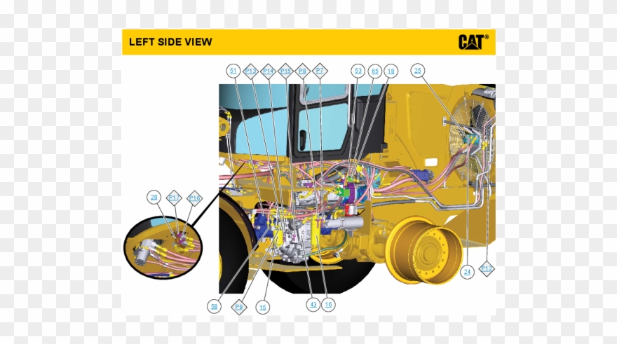 Caterpillar Backhoe Loader 428f Clipart Free Src - Png Download