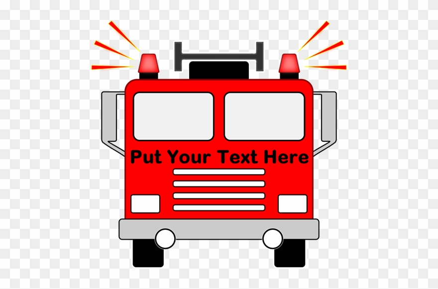 Personalized Fire Truck Beach Towel Clipart