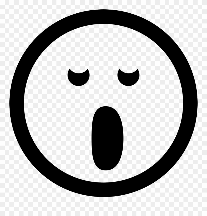 Yawning Emoticon Face In Clipart