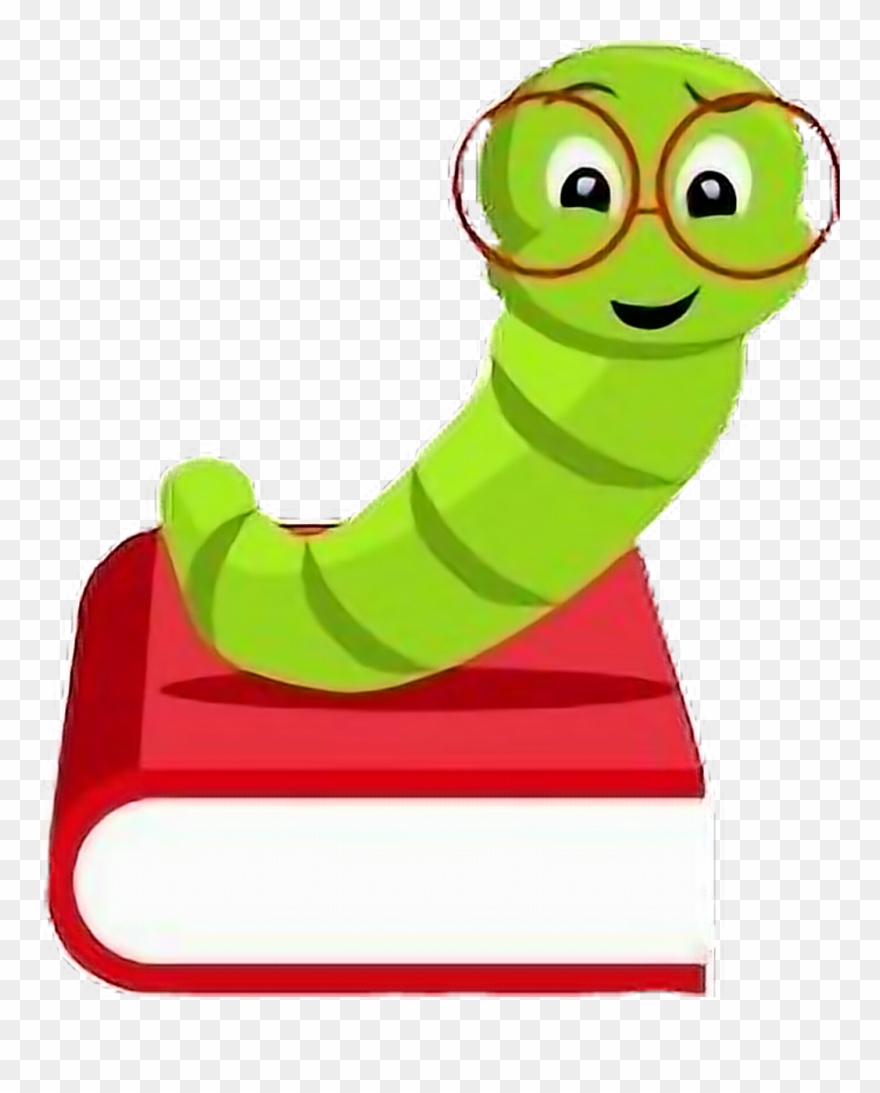 Bookworm Sticker Clipart