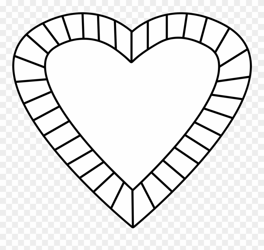 Heart With Lined Borderdownload Now Clipart