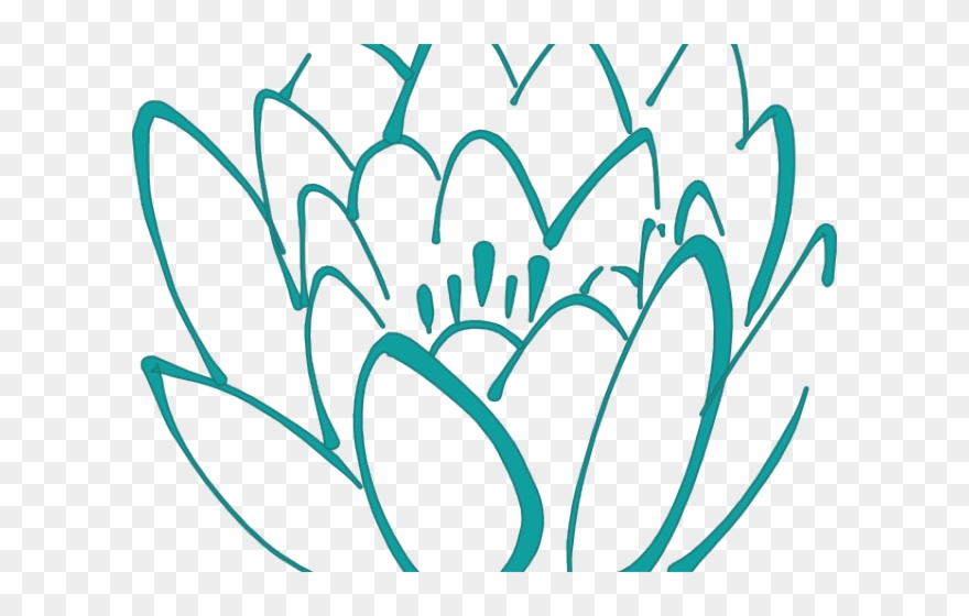 Turquoise Clipart Lotus Petal - Png Download