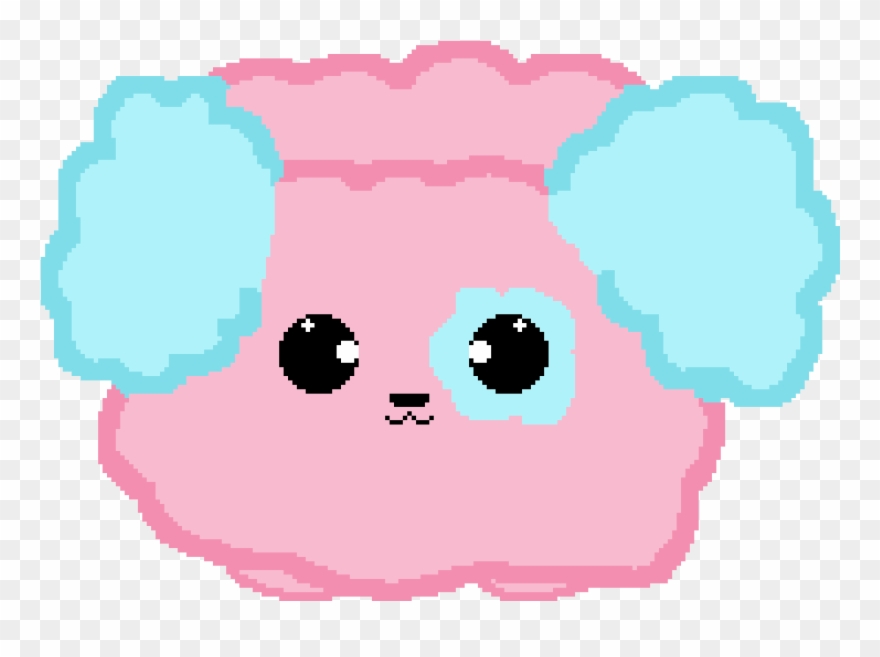 Cotton-candy Marshmallow Dog Clipart