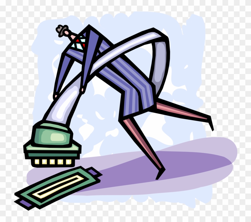 Vector Illustration Of Businessman Plugs In With Telecommunications Clipart