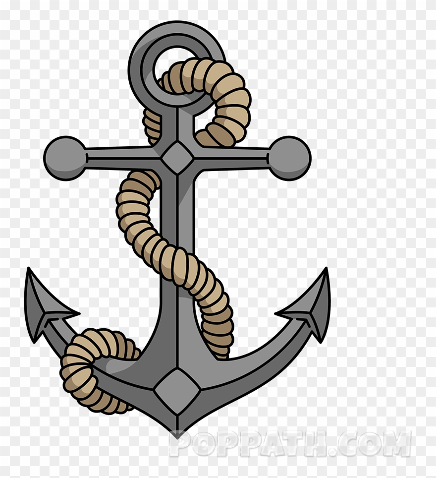 How To Draw An Anchor Tattoo Clipart