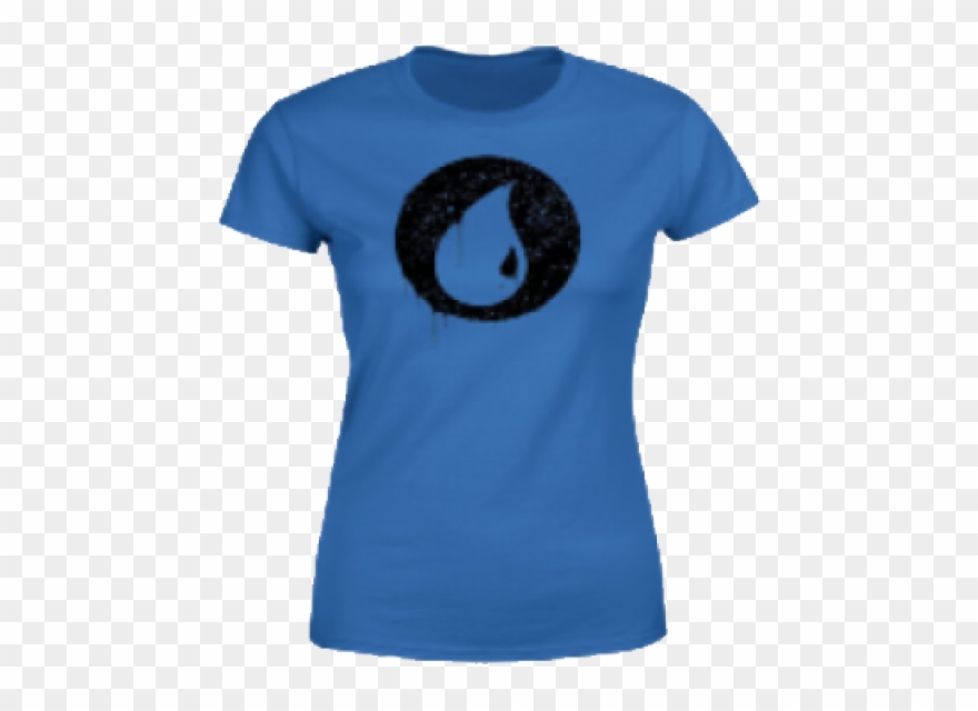 Magic The Gathering Blue Mana Splatter Women's T-shirt Clipart