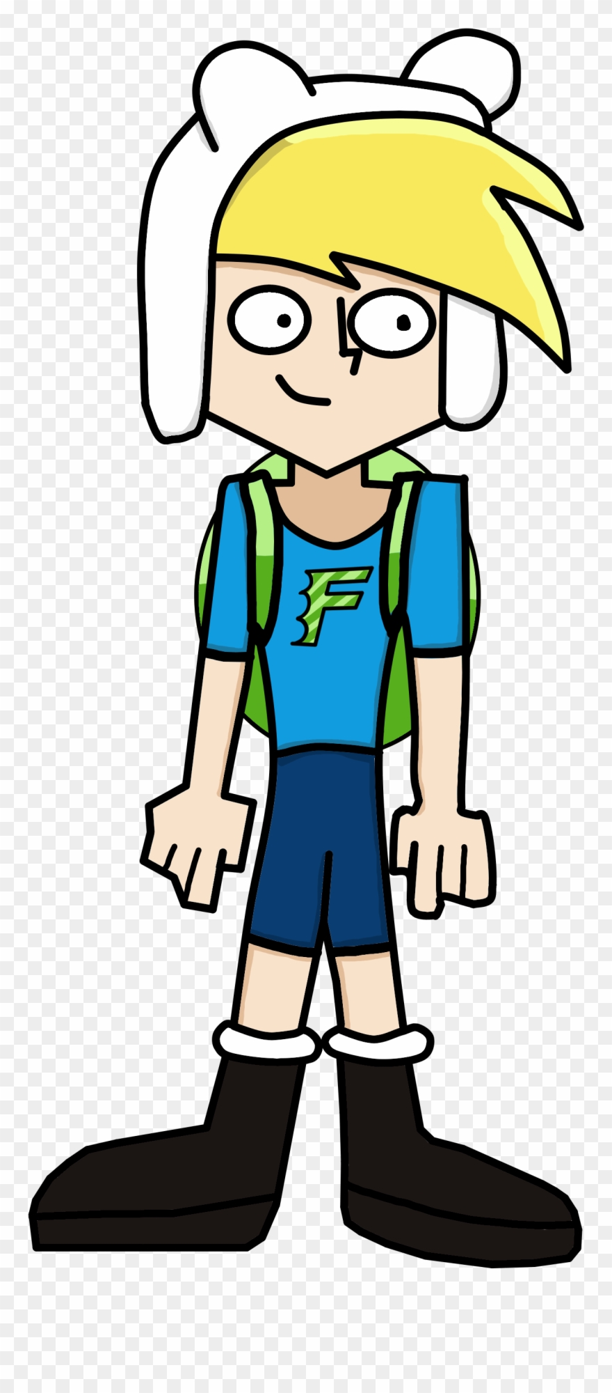 Finn The Human In The Style Of Danny Phantom Clipart