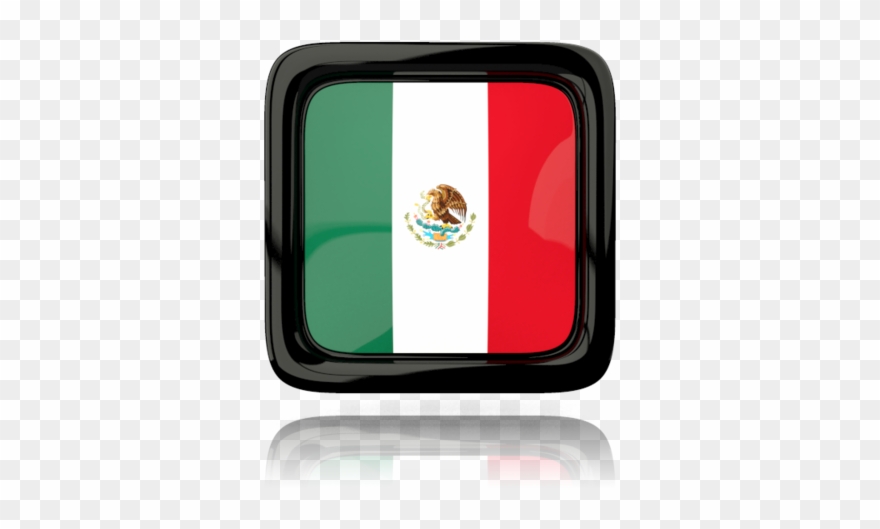 Mexico Flag Glossy Rectangle Graphics Wallpaper Clipart