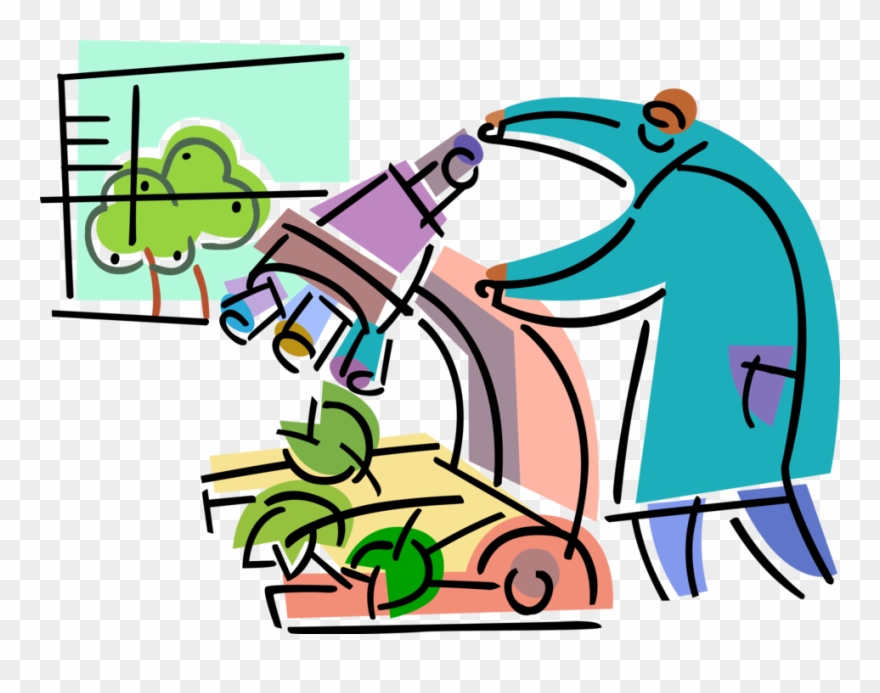 Vector Illustration Of Biologist Scientist Performs Clipart