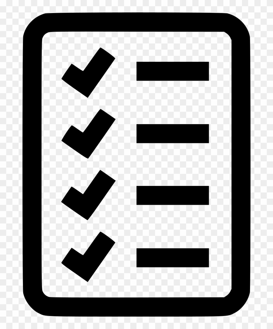 Shop Check List Marks Paper Comments Clipart