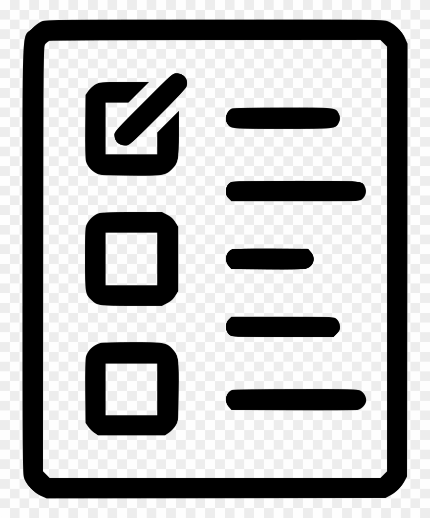 Checklist List Paper Receipt Report Comments Clipart