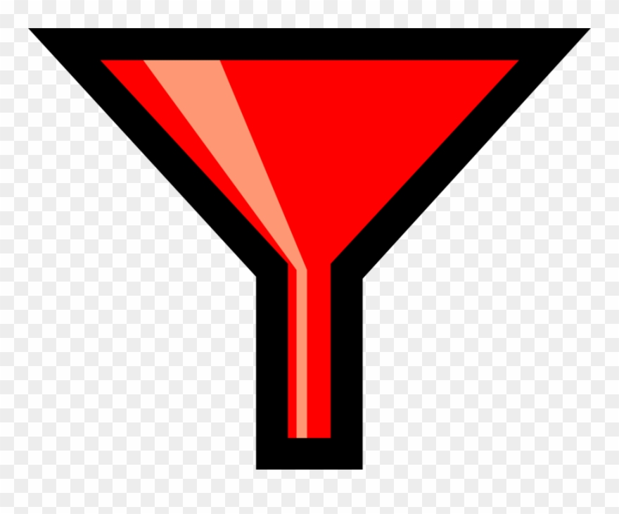 Vector Illustration Of Kitchen Funnel Channels Liquid Clipart