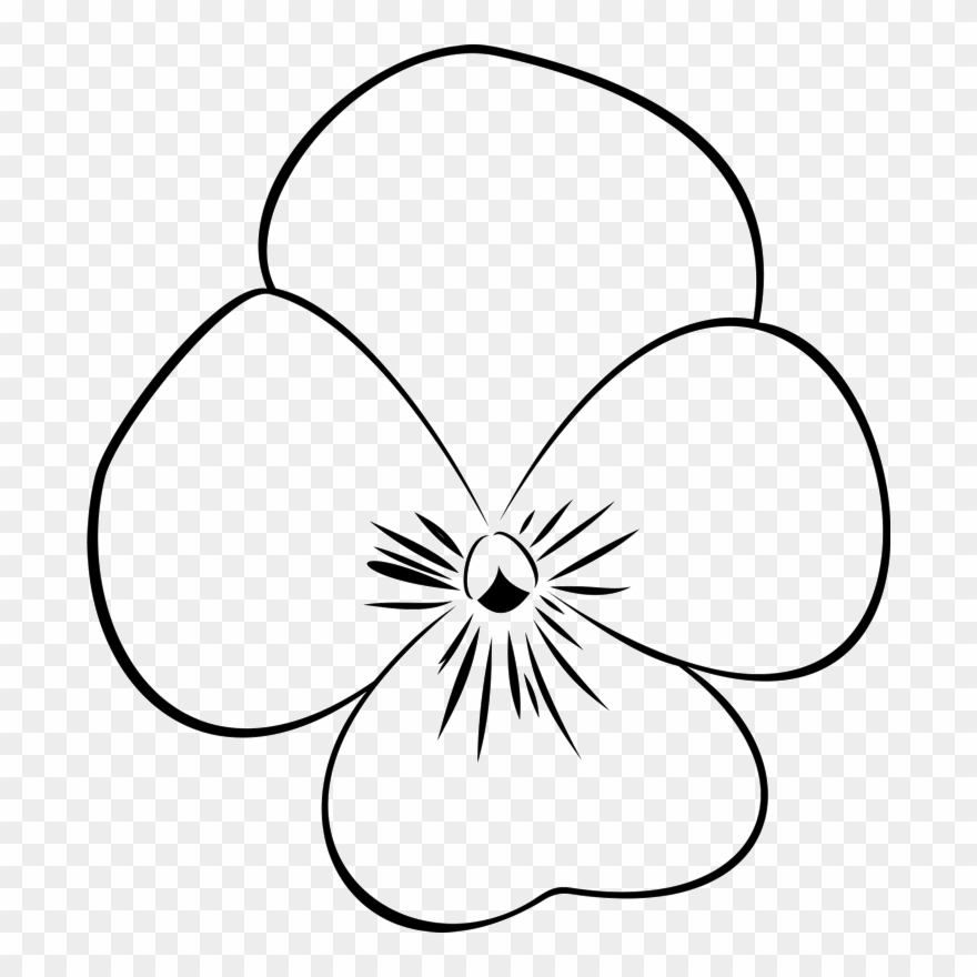 Delicate Orchid Rubber Stamp Clipart