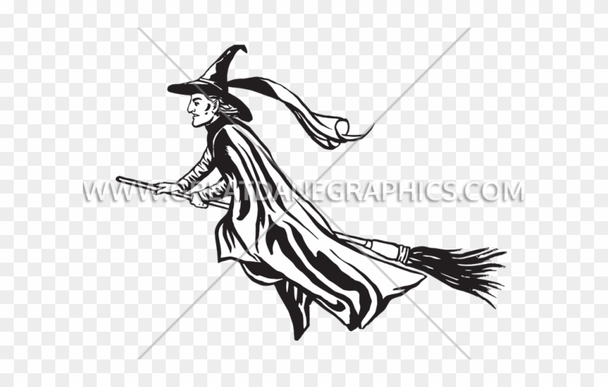 Drawn Witch Broom Sketch Clipart