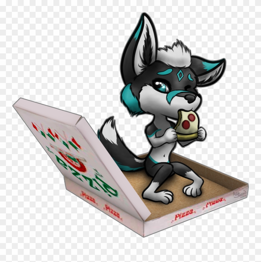 Fox In A Pizza Box Clipart