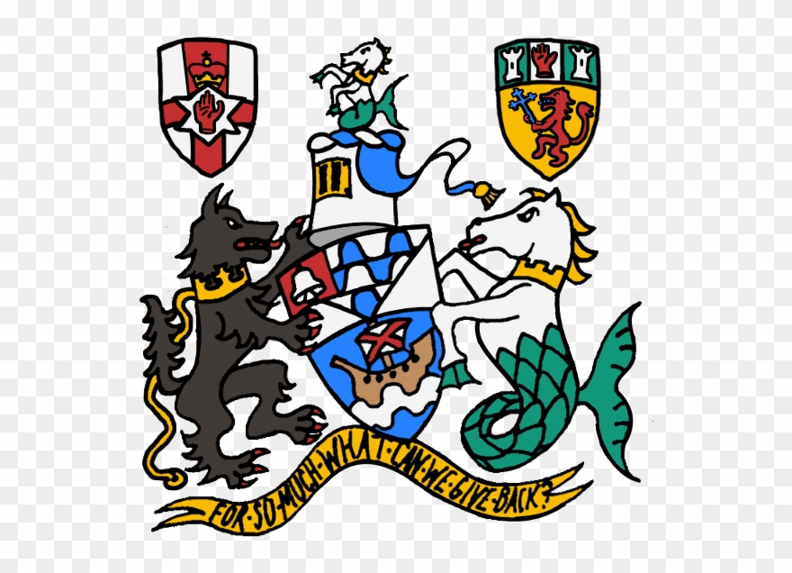 Had A Wee Go At Sketching Belfast's Coat Of Arms Clipart