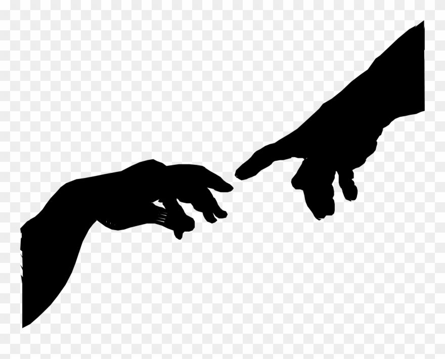 The Creation Of Adam Hand Silhouette By Eryc Tri Juni Clipart