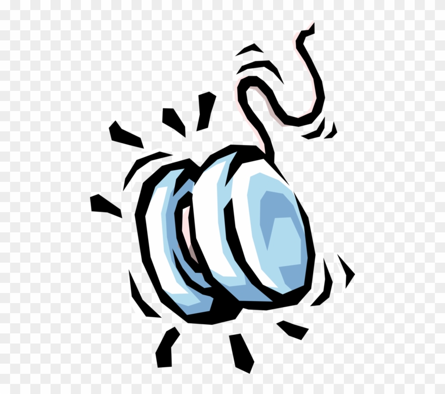 Vector Illustration Of Yo-yo Or Yoyo Spoollike Child's Clipart