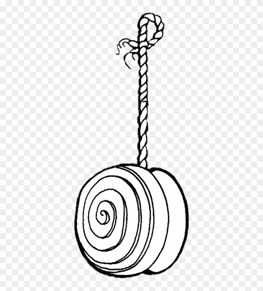 Yo Yo Toy Black And White Drawing Clipart
