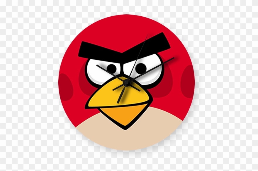 Angry Bird Art Printed Wall Clock Clipart
