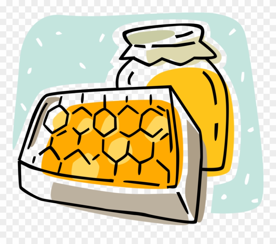 Vector Illustration Of Apiary Honey Production Honeycomb Clipart
