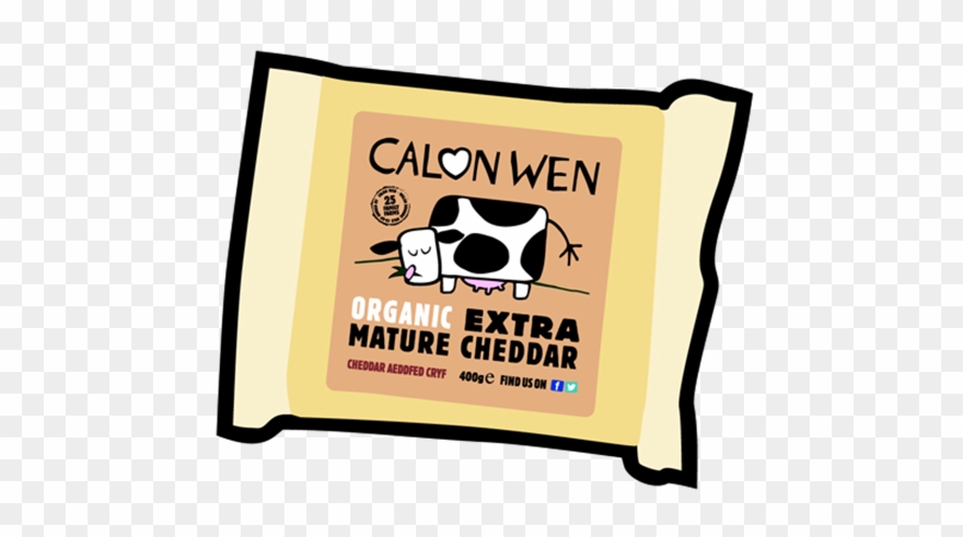 Organic Extra Mature Cheddar Cheese 350g Clipart